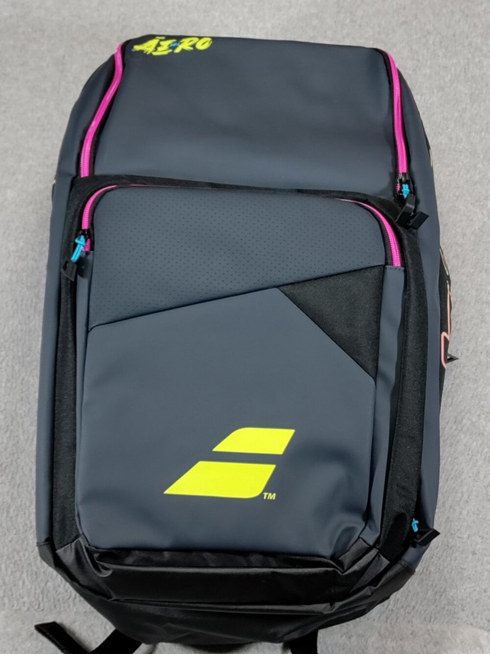 Babolat RH12 Pure Aero Rafa 12 Pack Tennis Racquet Bag Blue Pink Yellow